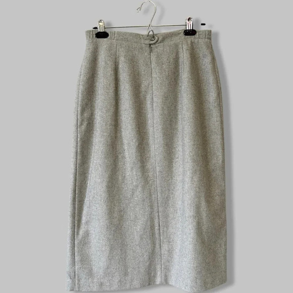 Vintage TanJay Wool Blend Pleated Midi Skirt Made in Canada - Picture 2 of 14